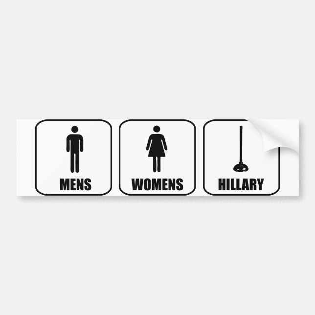 Hillary_Bathroom_02 Bumper Sticker (Front)