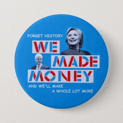 Hillary  Bill Clinton Button