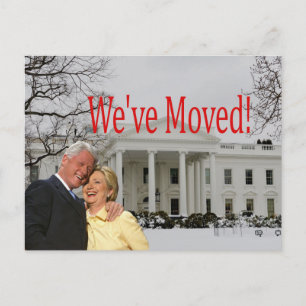 Hillary & Bill New Address Christmas card
