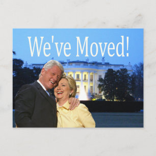 Hillary & Bill New Address Christmas card