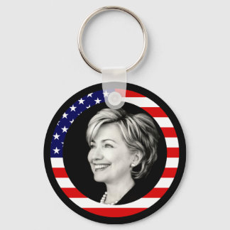 hillary clinton 08. us flag. picturesque. keychain