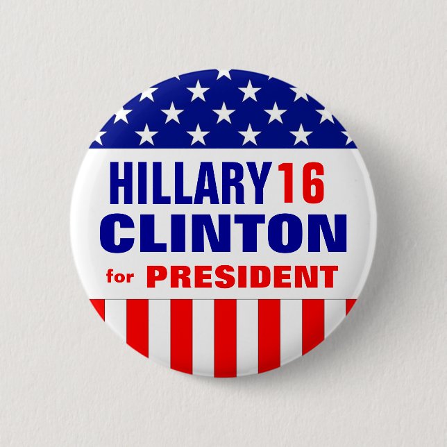 HILLARY CLINTON 2016 BUTTON (Front)