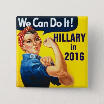 Hillary Clinton 2016 Button by hueylong at Zazzle
