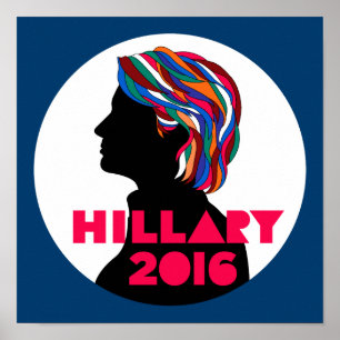 Hillary Clinton 2016 Campaign Retro Poster (Small)