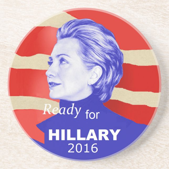Hillary Clinton 2016 Drink Coaster (Front)