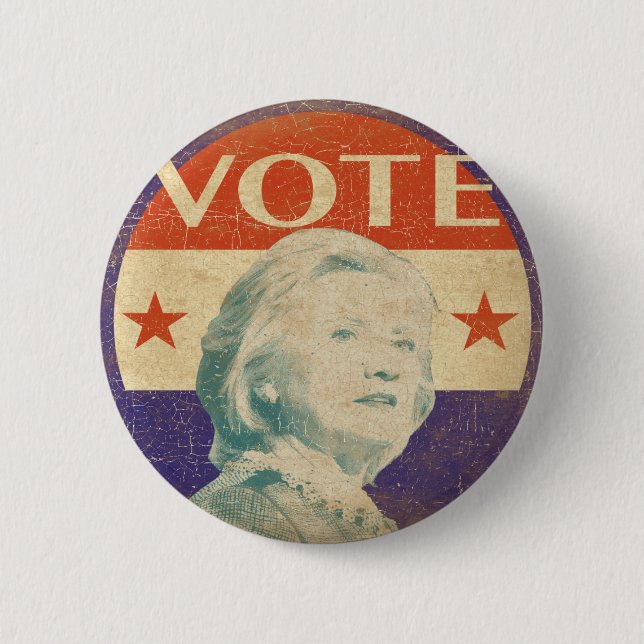 Hillary Clinton 2016 Election Button (Front)