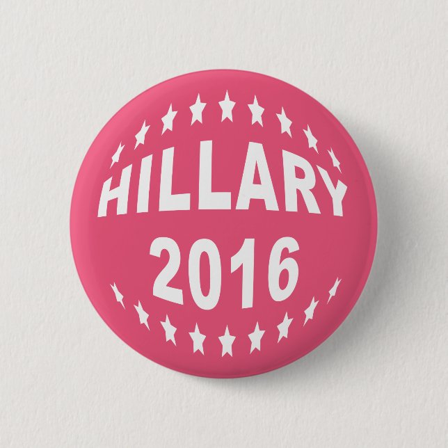 Hillary Clinton 2016 Pink 2.25-inch Pinback Button (Front)