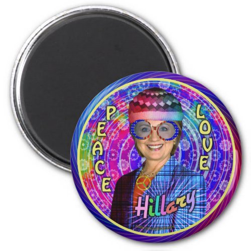 Hillary Clinton 2016 President Hippie Political Magnet