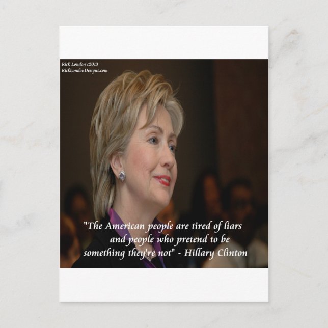 Hillary Clinton Americans Are Tired Quote Postcard (Front)