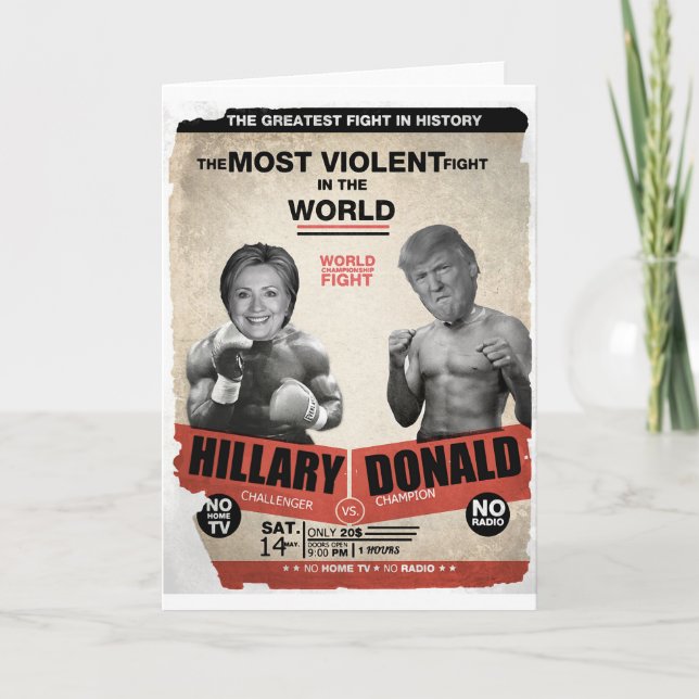 Hillary Clinton and Donald Trump 2016 Card (Front)