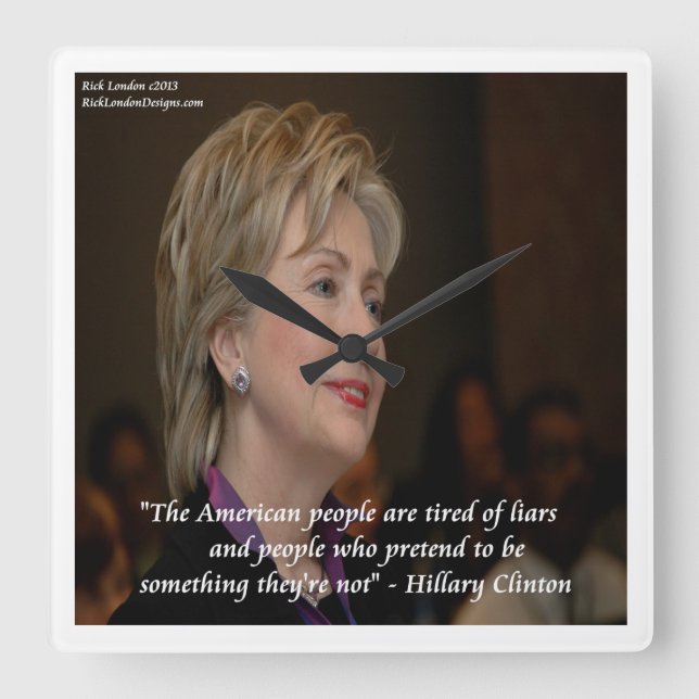 Hillary Clinton Angry Americans Quote Wall Clock (Front)