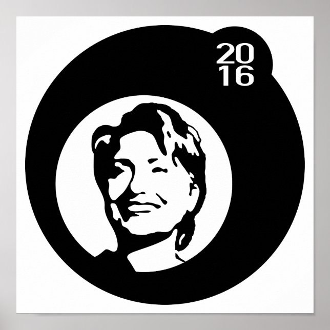 hillary clinton black bubble poster (Front)