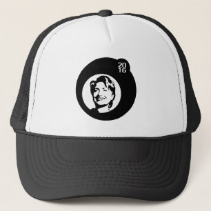 hillary clinton black bubble trucker hat