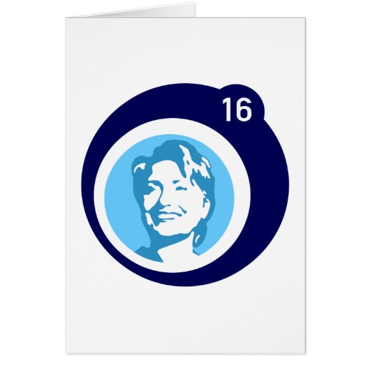 hillary clinton blue bubble cards (Front)