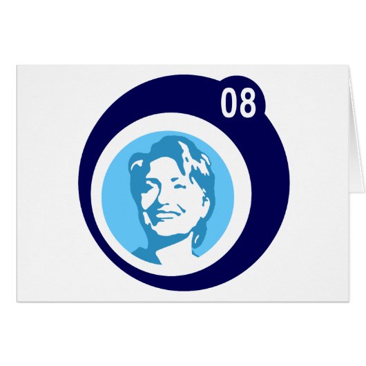 hillary clinton : blue bubbles : cards (Front Horizontal)