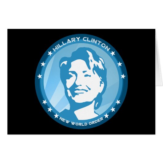 hillary clinton : blue rays : cards (Front Horizontal)