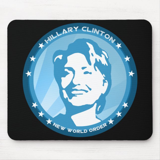 hillary clinton : blue rays : mouse pad (Front)