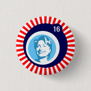 hillary clinton blueBubble redRays Button