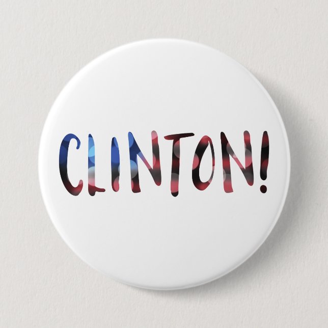 Hillary Clinton bokeh Button (Front)
