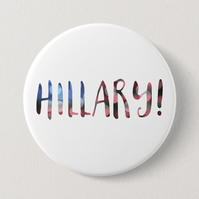 Hillary Clinton bokeh Button (Front)