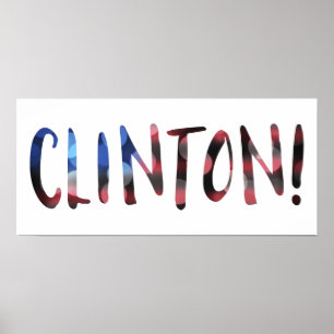 Hillary Clinton bokeh Poster
