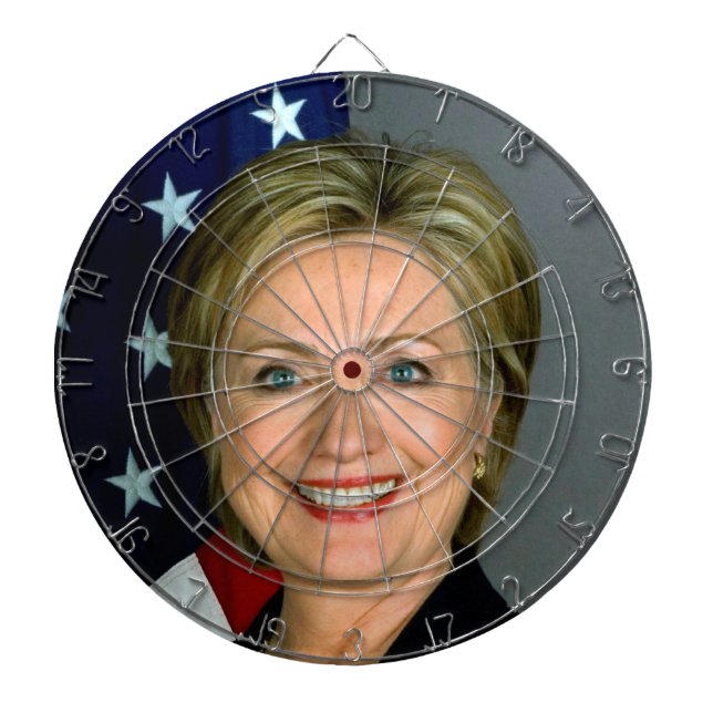 Hillary Clinton -Dartboard Dart Board (Front)