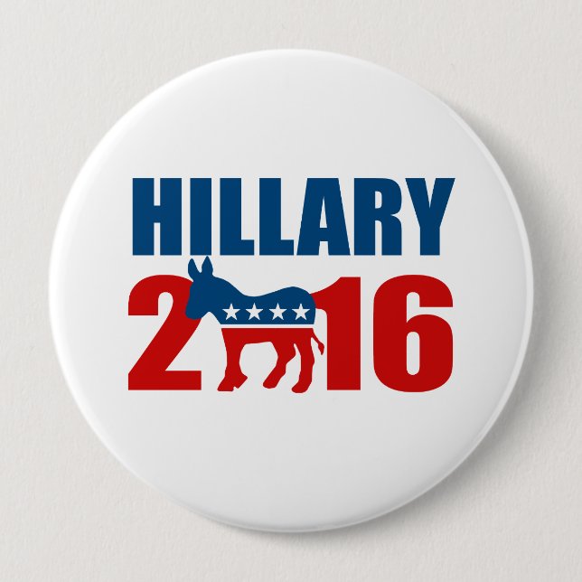 HILLARY CLINTON DEMOCRAT 2016.png Pinback Button (Front)