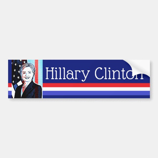 Hillary Clinton Digital Art Bumper Sticker (Front)