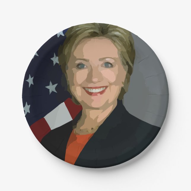 Hillary Clinton election 2016 Plates 7" (Front)