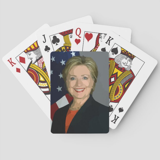 Hillary Clinton election 2016 Playing Standard Poker Cards (Back)