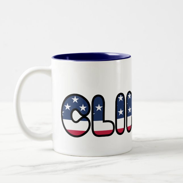 Hillary Clinton Election USA President 2016 Two-Tone Coffee Mug (Left)