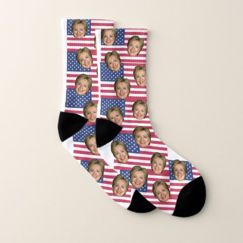 Hillary Clinton face Socks