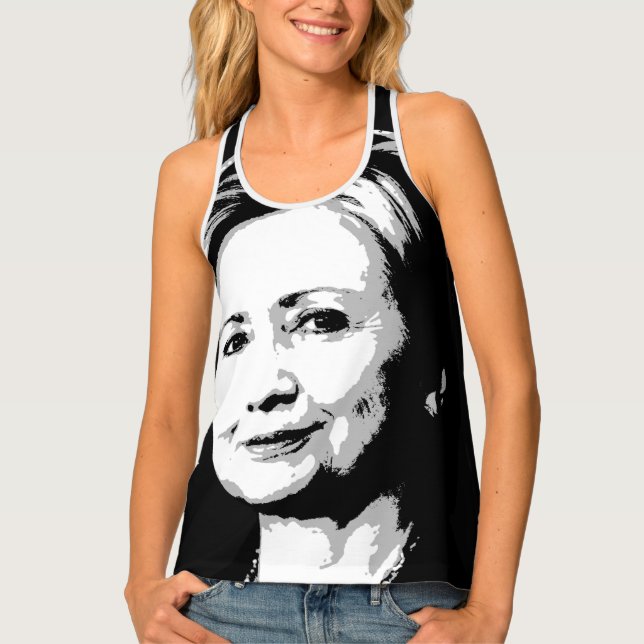 Hillary Clinton Face Tank Top (Front)