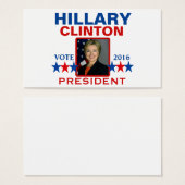 Hillary Clinton for President 2016 (Front & Back)