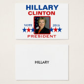Hillary Clinton for President 2016 (Front & Back)