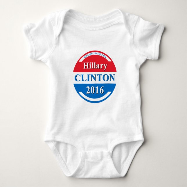 Hillary Clinton for President 2016 Baby Bodysuit (Front)