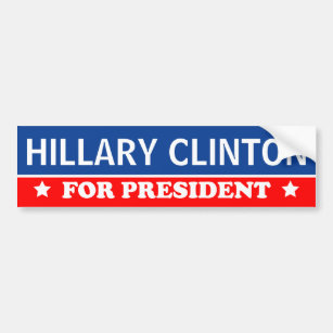 Hillary Clinton For President 2016 Bumper Sticker