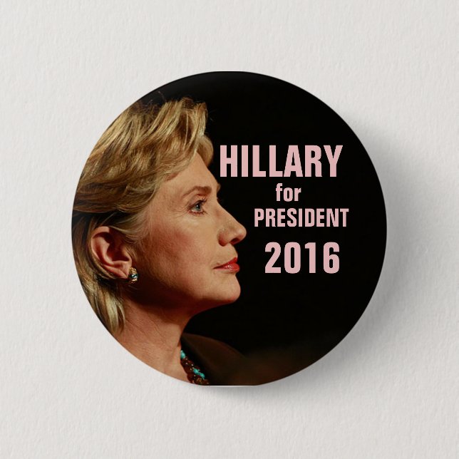 Hillary Clinton for President 2016 Button (Front)