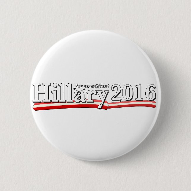 Hillary Clinton for President 2016 Button (Front)