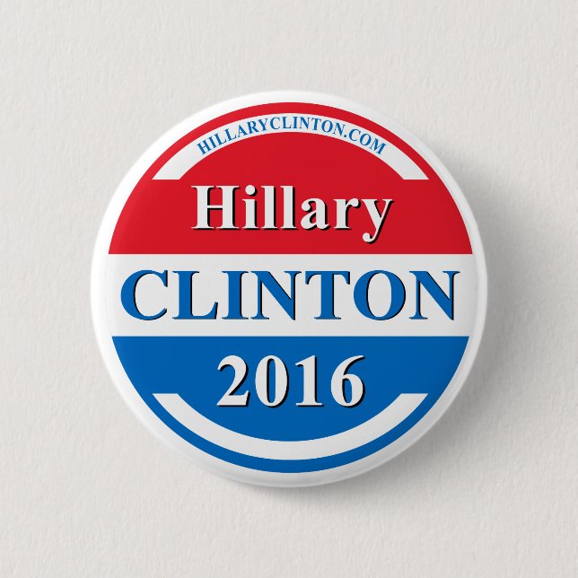 Hillary Clinton for President 2016 Button (Front)