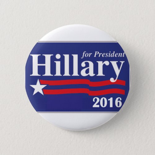 Hillary Clinton For President 2016 Button Pin