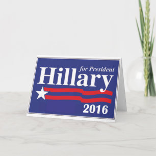 Hillary Clinton for President 2016 Card