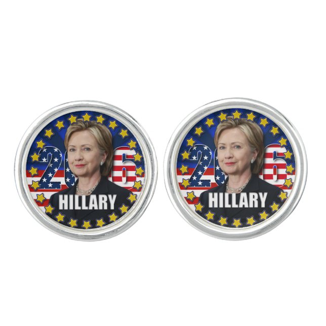 Hillary Clinton for president 2016 Cufflinks (Front)