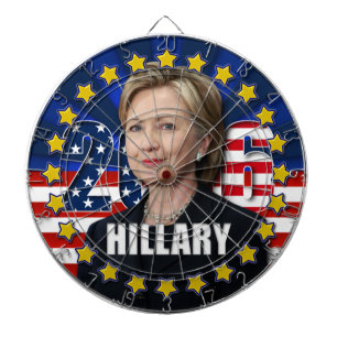 Hillary Clinton for president 2016 Dartboard With Darts