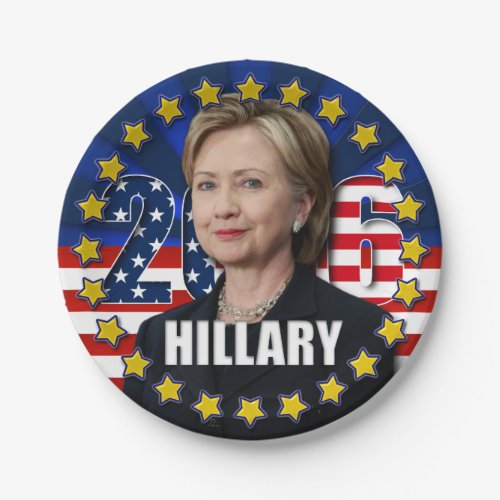 Hillary Clinton for president 2016 Paper Plates