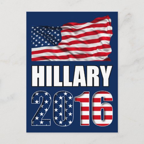 Hillary Clinton for president 2016 Postcard