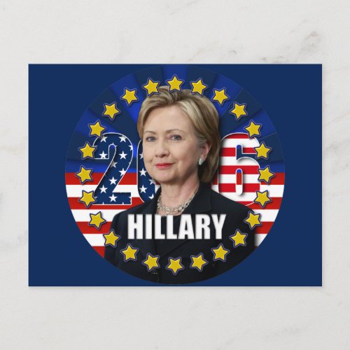 Hillary Clinton for president 2016 Postcard
