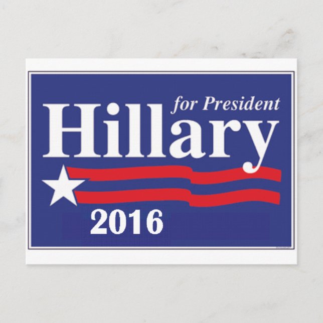 Hillary Clinton for President 2016 Postcard (Front)