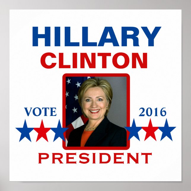 Hillary Clinton for President 2016 Poster (Front)