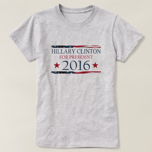 Hillary Clinton for President 2016 USA FLAG T_Shirt